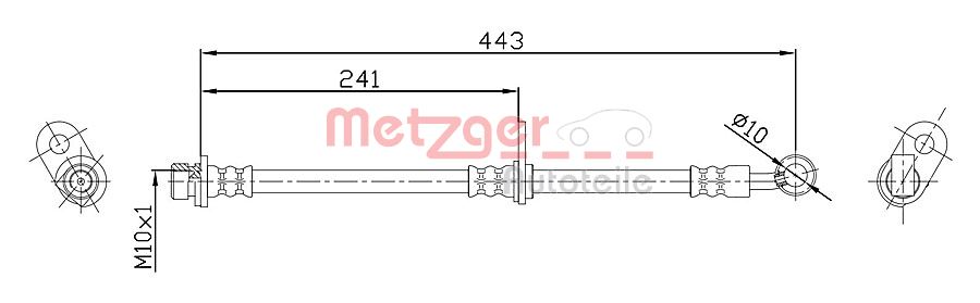 METZGER 4115189 Bremsschlauch